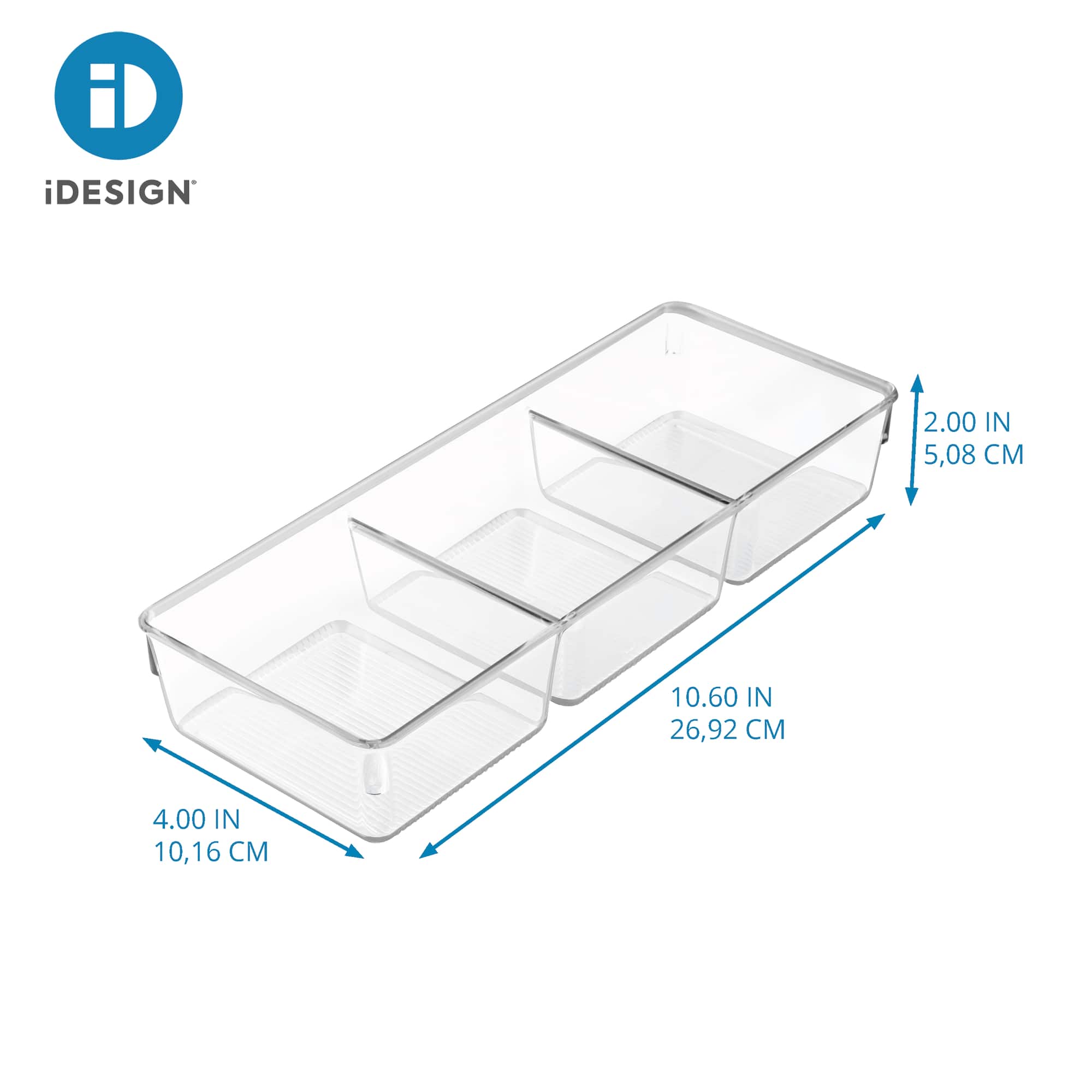 iDesign 3 Compartment Drawer Organizer